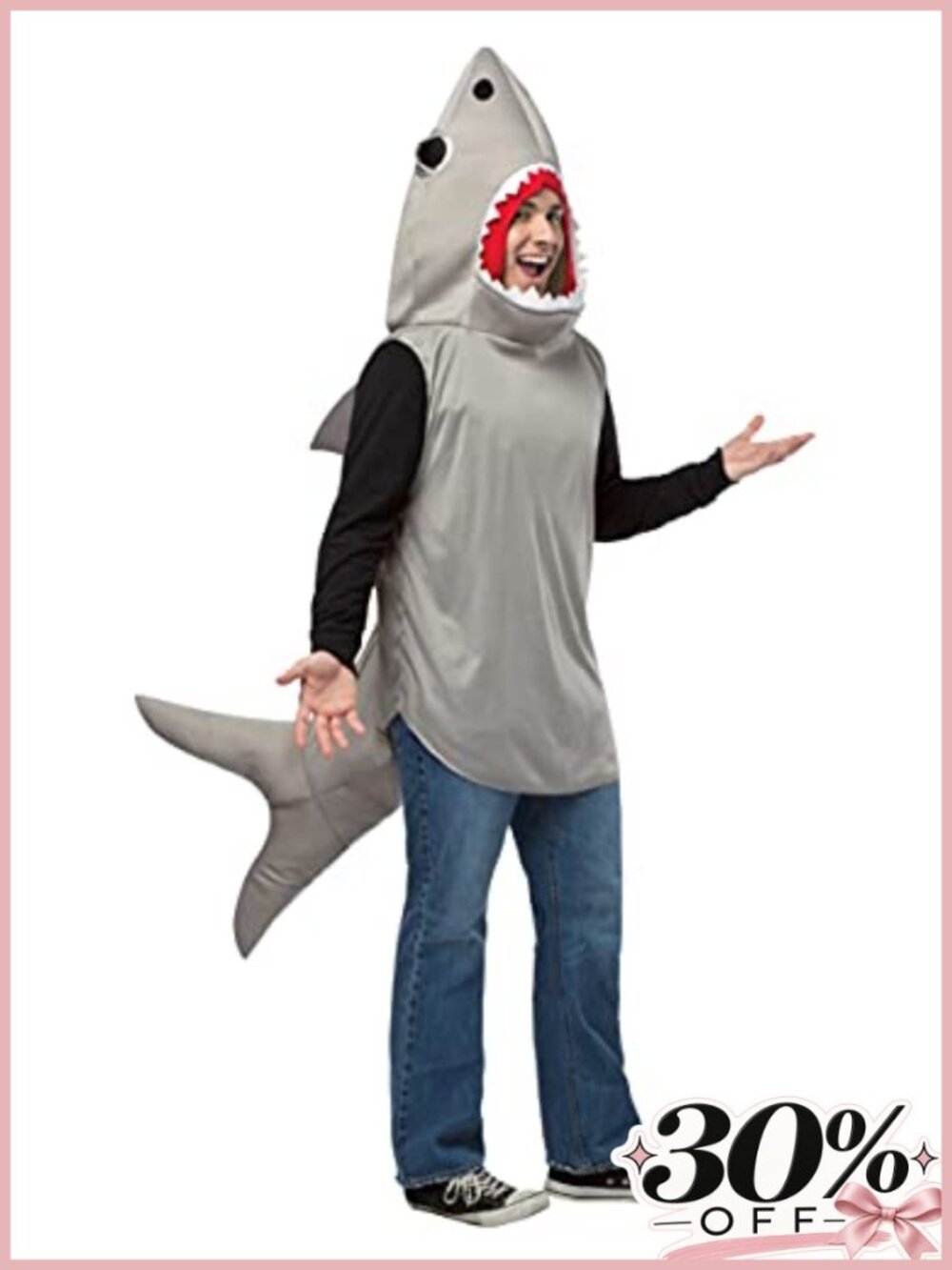 Sand Shark Adult Halloween Costume Foam Tunic One Size